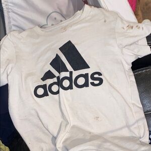 Adidas Kids Tee in White and Black